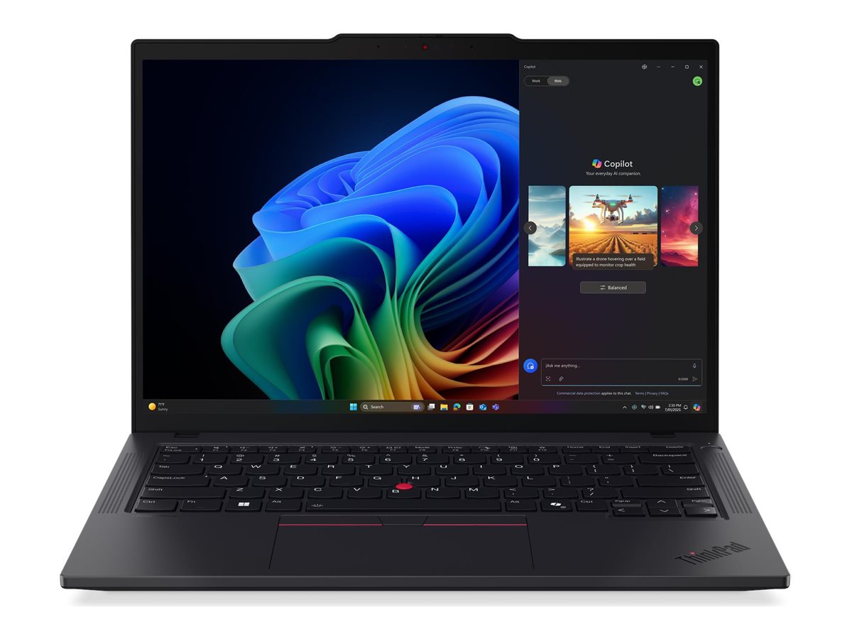 Lenovo ThinkPad T14 Gen 6 (AMD) Copilot+ PC AMD Ryzen AI 7 350 Laptop 35.6 cm (14) WUXGA 64 GB DDR5-SDRAM 1 TB SSD Wi-Fi 7 (802.11be) Windows 11 Pro German Black