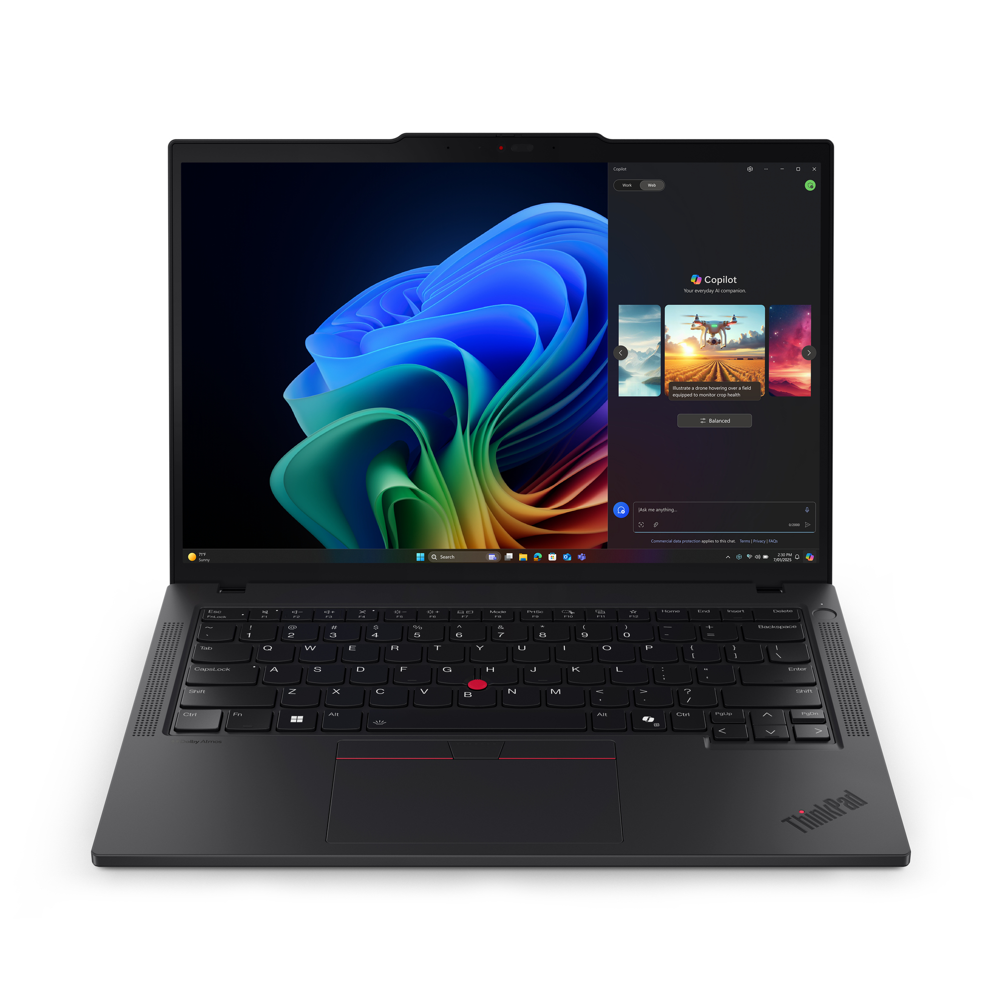 Lenovo ThinkPad T14 Gen 6 (AMD) Copilot+ PC AMD Ryzen AI 7 350 Computer portatile 35,6 cm (14) WUXGA 64 GB DDR5-SDRAM 1 TB SSD Wi-Fi 7 (802.11be) Windows 11 Pro Tedesco Nero