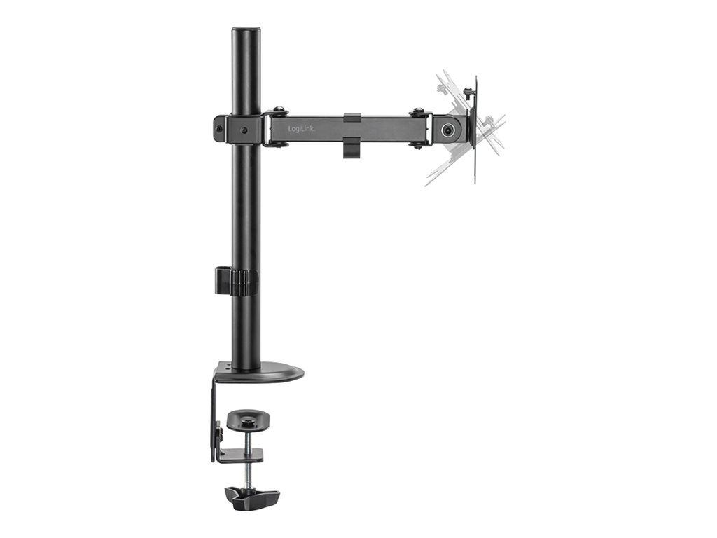 LogiLink Befestigungskit (Tischmontage) - einstellbarer Arm - f�r LCD-Display - Arml�nge: 200 mm - Kunststoff, Stahl - Schwarz - Bildschirmgr��e: 43.2-81.3 cm (17-32)
