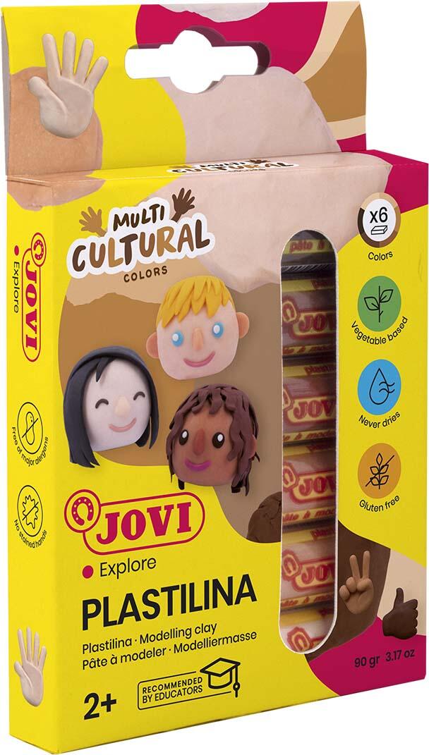 Jovi Knete PLASTILINA farbsortiert 6 Farben je 15.0 g