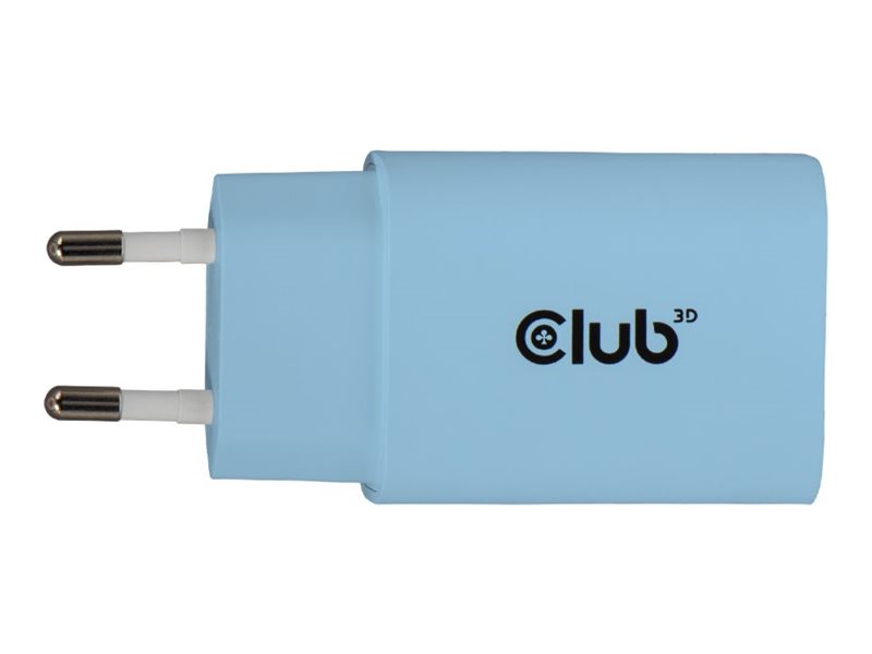 CLUB3D CAC-3022 cargador de dispositivo m�vil Smartphone, Universal Azul Corriente alterna Carga r�pida Interior
