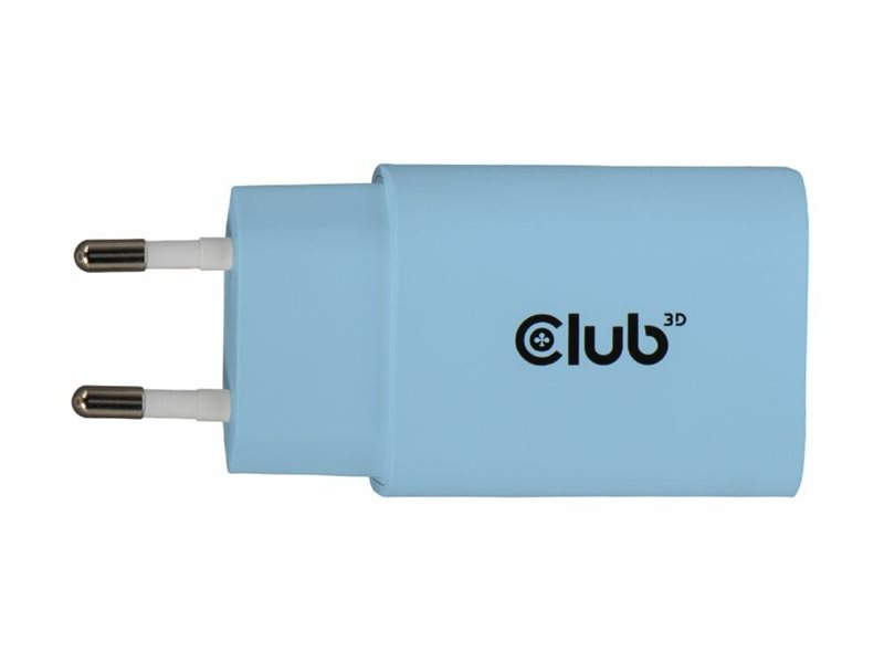 CLUB3D CAC-3022 cargador de dispositivo m�vil Smartphone, Universal Azul Corriente alterna Carga r�pida Interior