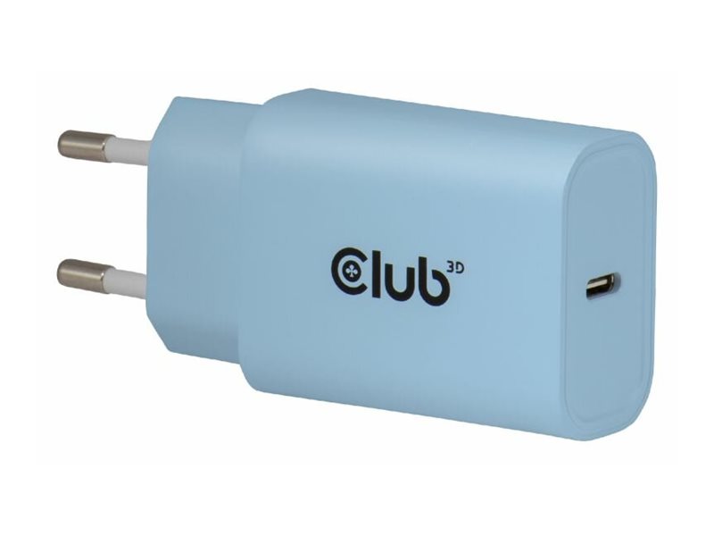 CLUB3D CAC-3022 cargador de dispositivo m�vil Smartphone, Universal Azul Corriente alterna Carga r�pida Interior