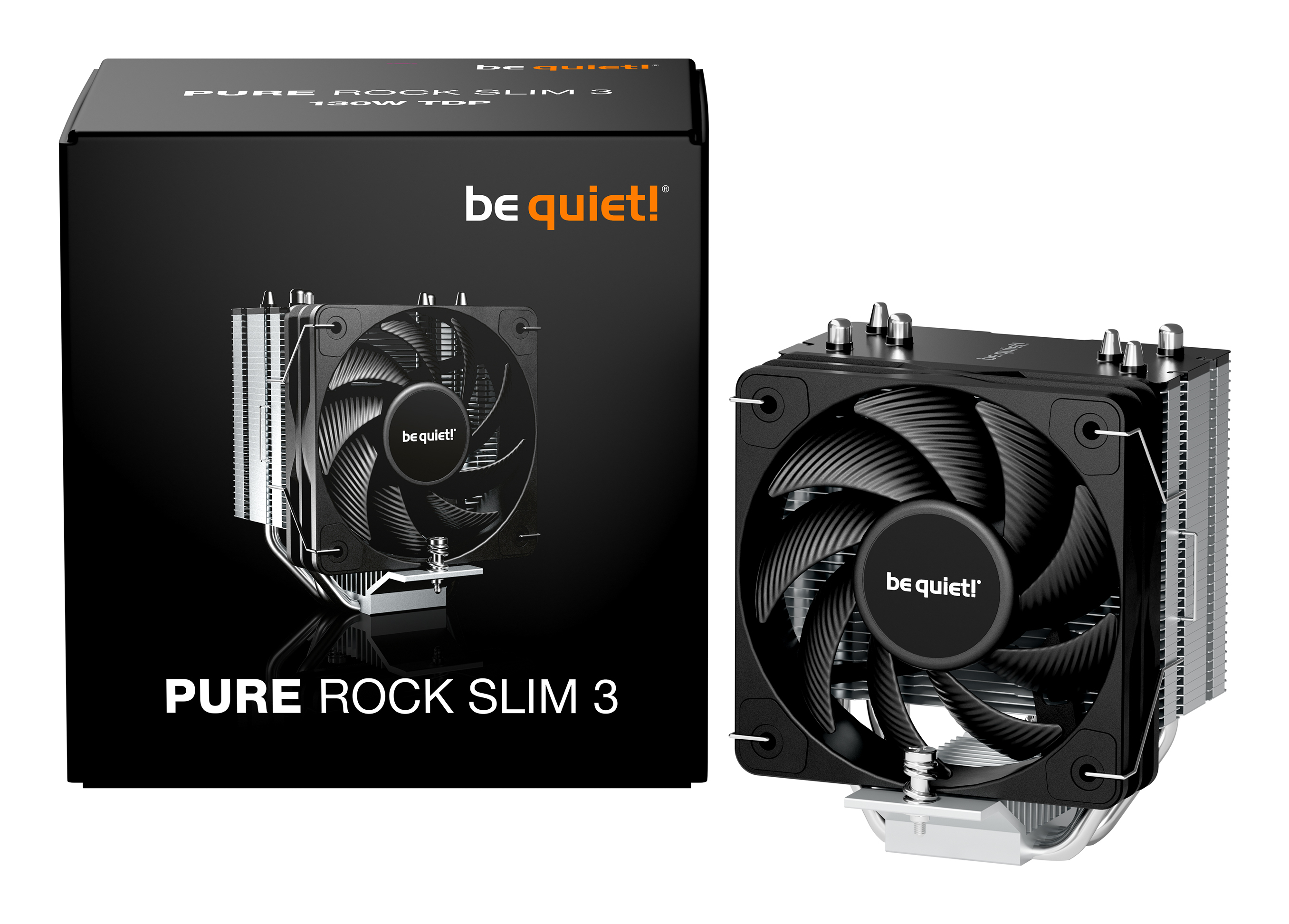Be Quiet! Pure Rock Slim 3 - Prozessor-Luftk�hler - (f�r: LGA1851, LGA1700, AM4, AM5)
