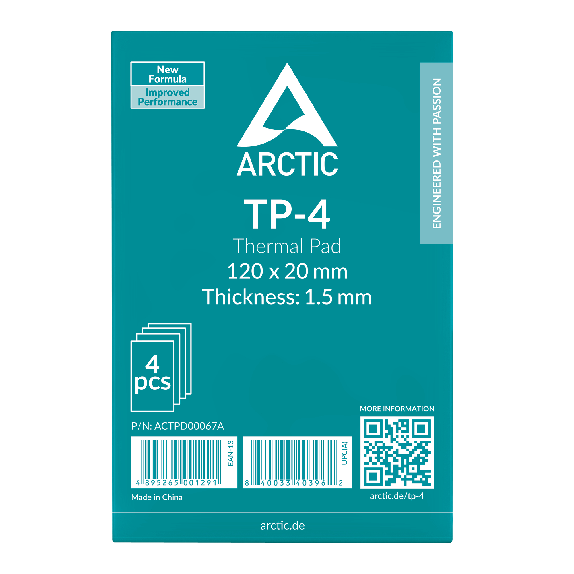 Arctic Thermal pad Tp-4 120 x mm - 1.5 - 4er Pack - Zubeh�r K�hler/L�fter
