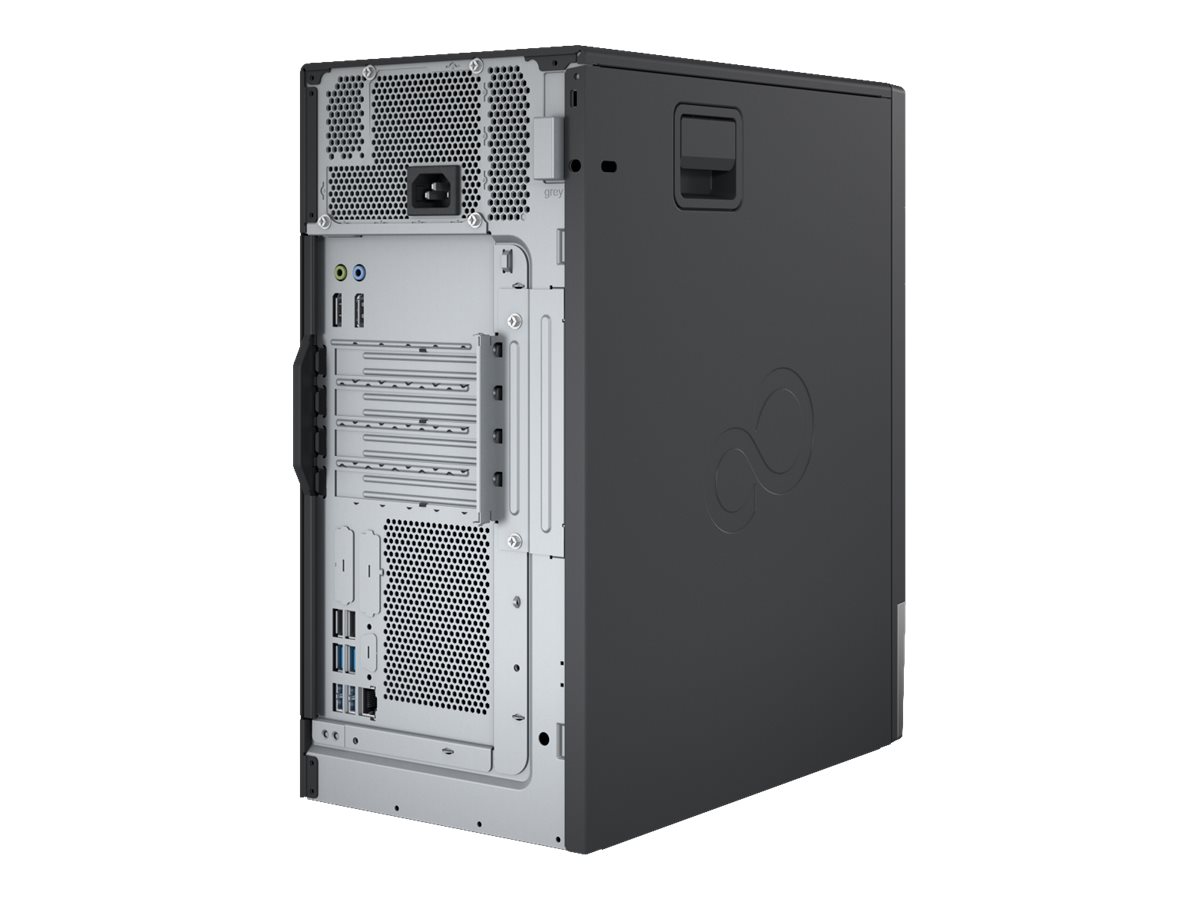 Fujitsu CELSIUS W5010 i7-10700K Escritorio Intel Core i7 32 GB DDR4-SDRAM 512 GB SSD Windows 10 Pro Puesto de trabajo Negro, Rojo