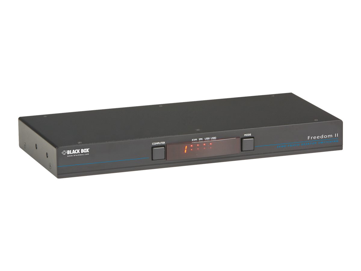 Black Box KVM Switch 4-Port USB Freedom II - Schalter Tastatur/Maus/USB/Audio