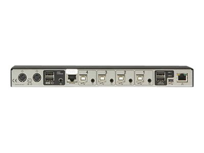Black Box KVM Switch 4-Port USB Freedom II - Schalter Tastatur/Maus/USB/Audio