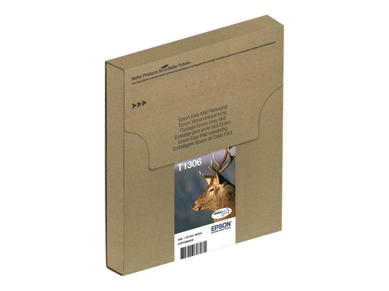 Epson Stag Multipack 3 colori T1306 DURABrite Ultra Ink in confezione Easy Mail Packaging
