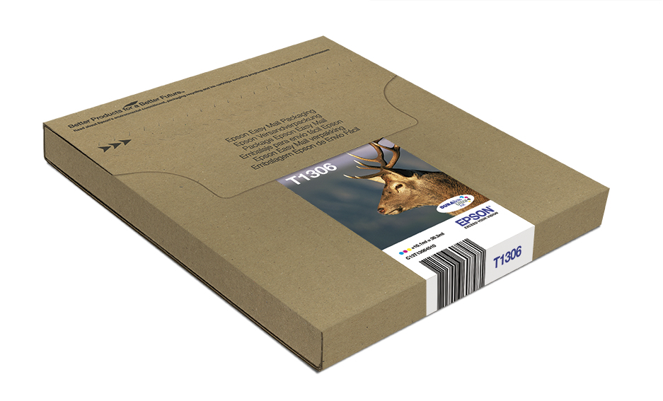 Epson Stag Multipack 3 colori T1306 DURABrite Ultra Ink in confezione Easy Mail Packaging