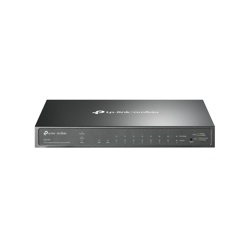TP-LINK SG2210P Omada Smart PoE+ Switch 8� PoE Ports 2� - Switch - 1 Gbps