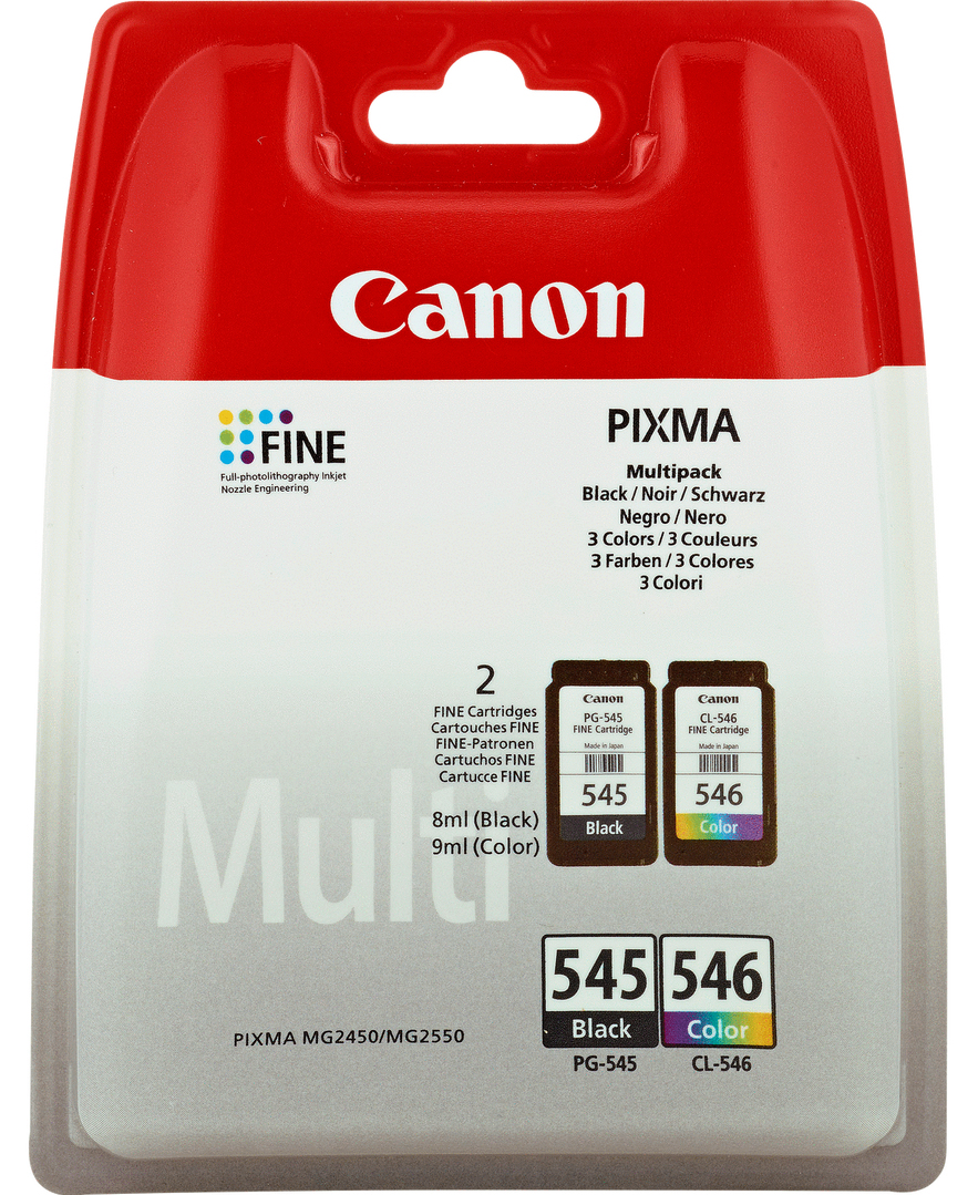 Canon PG-545/CL-546 Multipack cartuccia dinchiostro 2 pz Originale Nero, Ciano, Magenta, Giallo