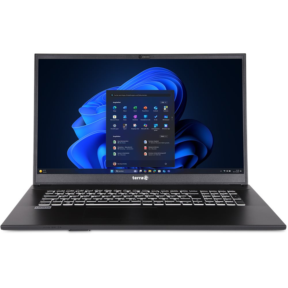 TERRA 1220892 ordenador portatil Intel� Core i5 i5-1335U Port�til 43,9 cm (17.3) Full HD 16 GB DDR5-SDRAM 500 GB SSD Wi-Fi 6 (802.11ax) Windows 11 Pro Gris
