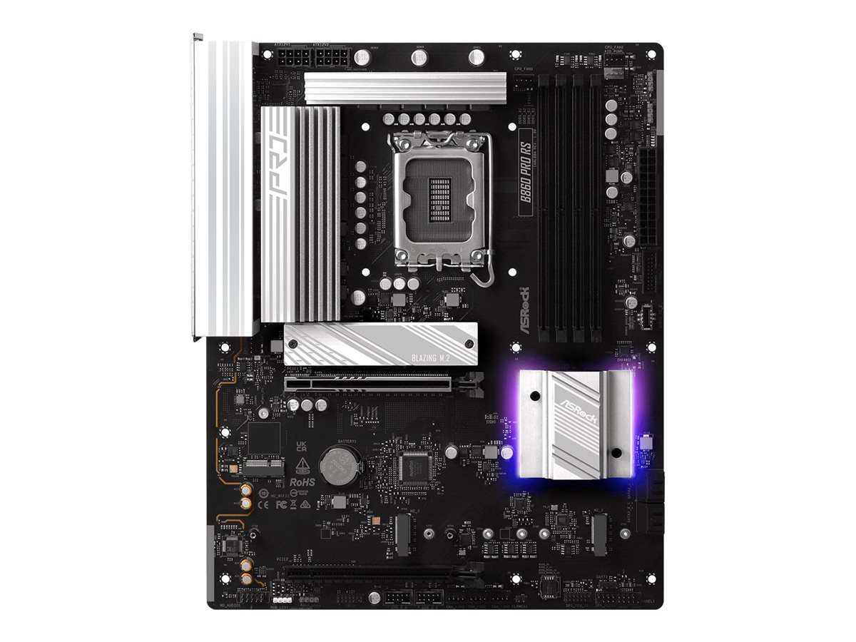 ASRock B860 PRO RS - Motherboard - ATX - LGA1851-Sockel - B860 Chipsatz - USB-C 3.2 Gen 2x2, USB-C 3.2 Gen2, USB 3.2 Gen 2, USB 3.2 Gen 1 - 2.5 Gigabit LAN, Bluetooth - Onboard-Grafik (CPU erforderlich)