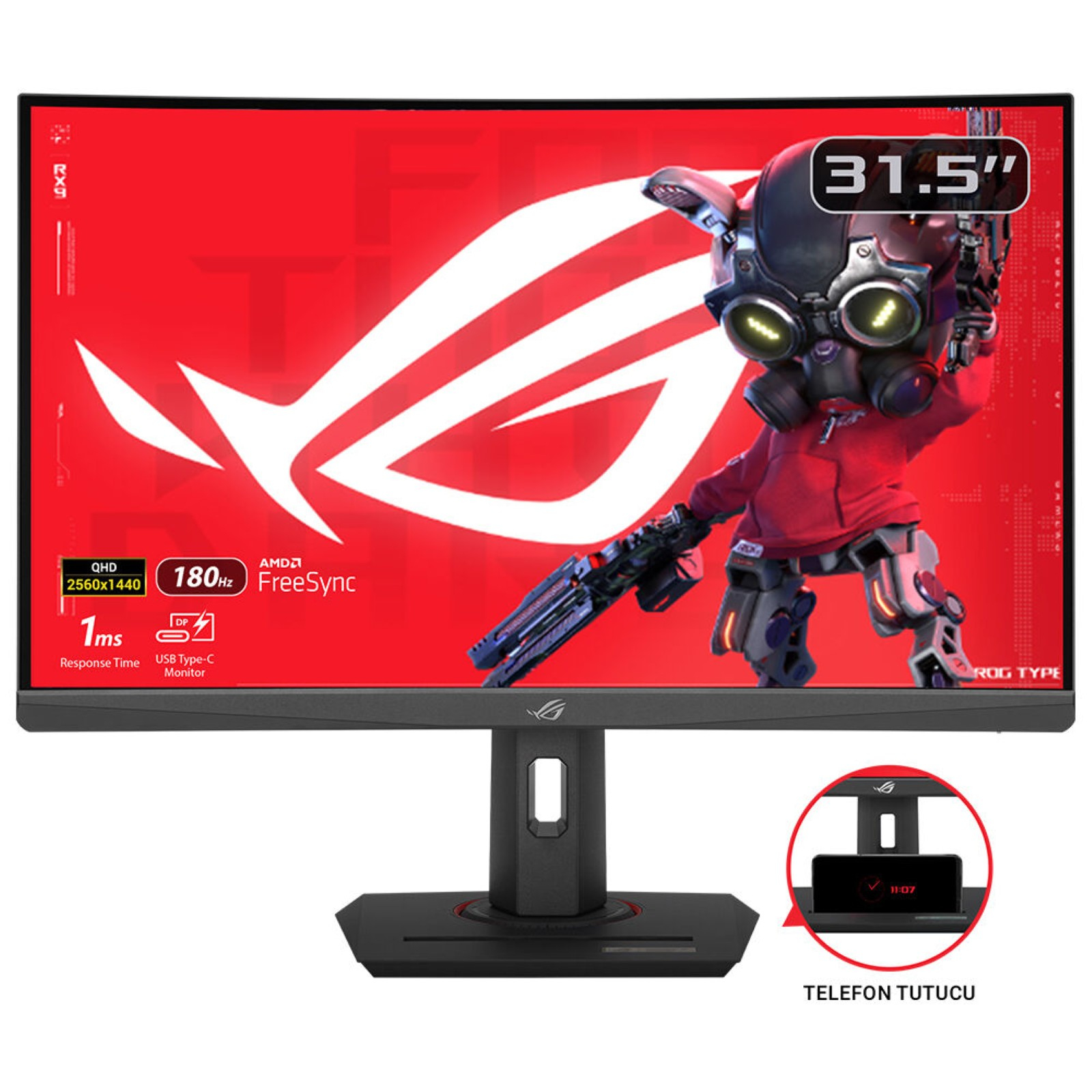 ASUS ROG Strix XG32WCS - LED-Monitor - Gaming - gebogen - 81.3 cm (32)