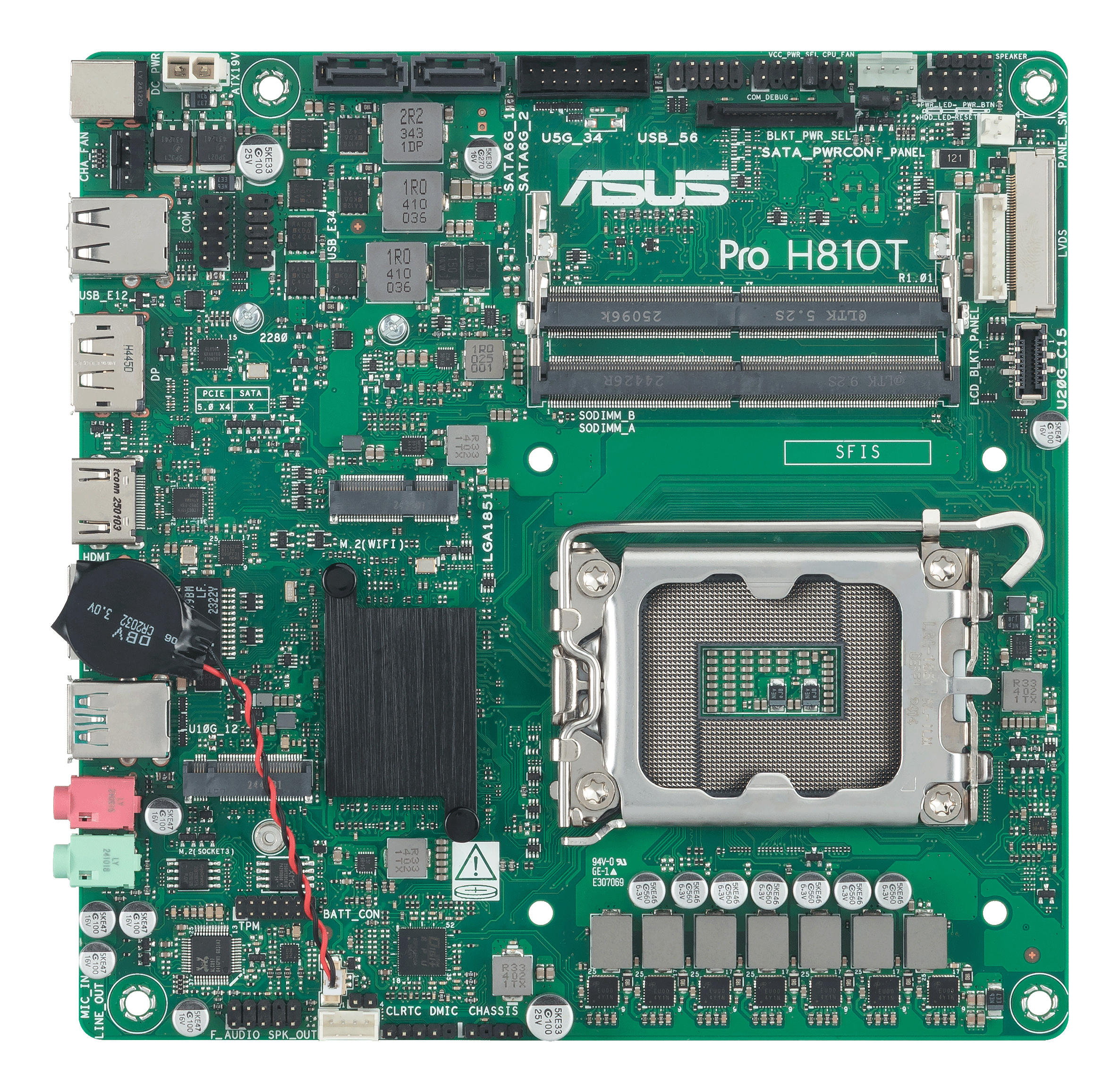 ASUS Pro H810T-CSM Intel H810 LGA 1851 (Socket V1) mini ITX