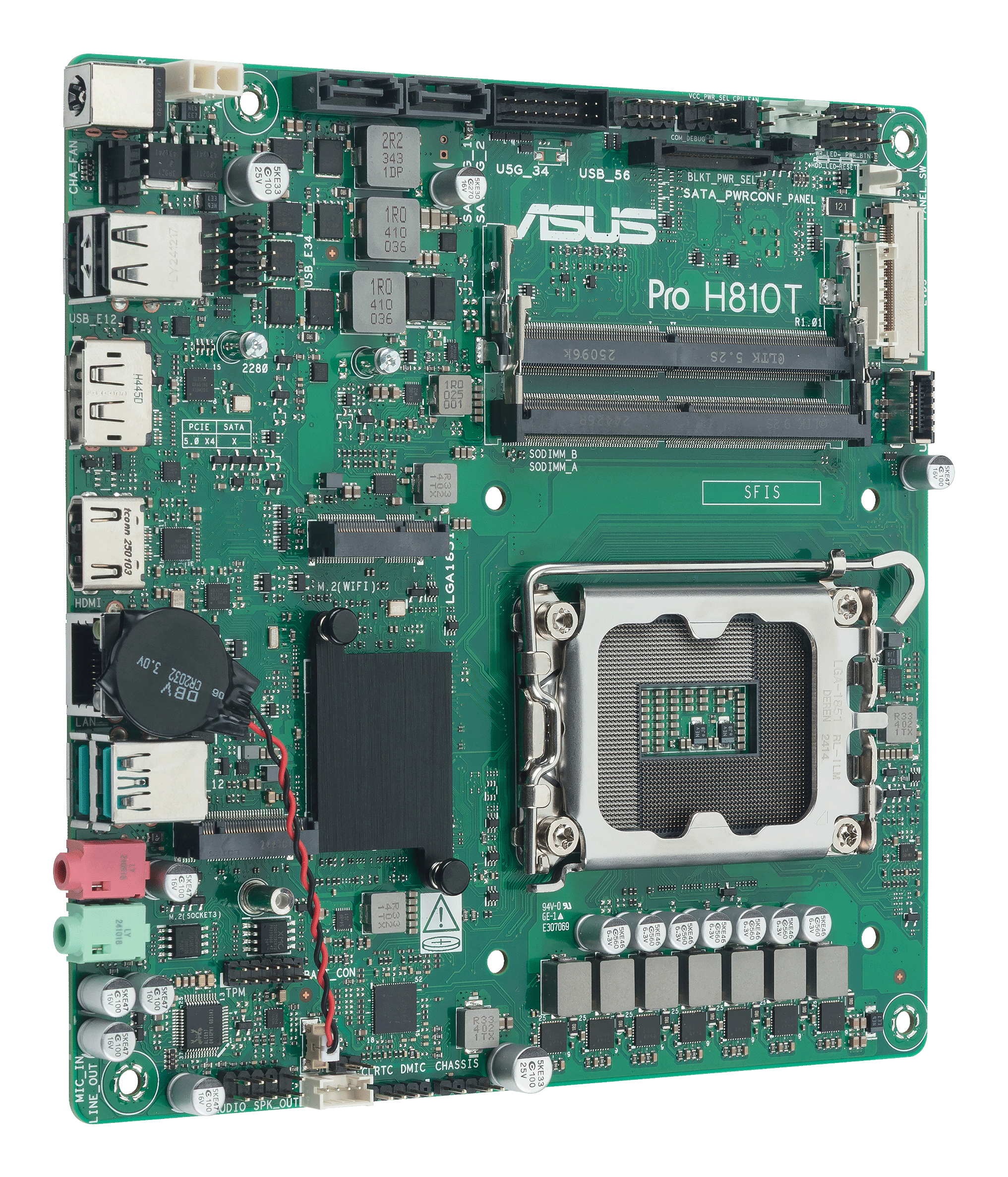 ASUS Pro H810T-CSM Intel H810 LGA 1851 (Socket V1) mini ITX