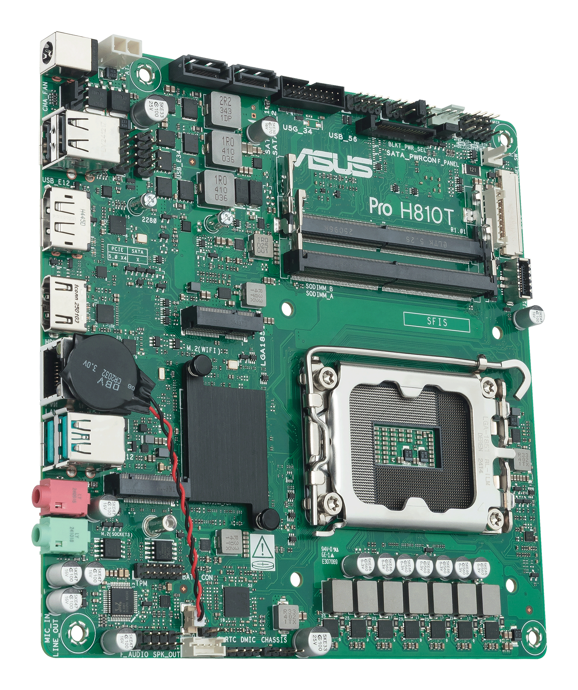 ASUS Pro H810T-CSM Intel H810 LGA 1851 (Socket V1) mini ITX