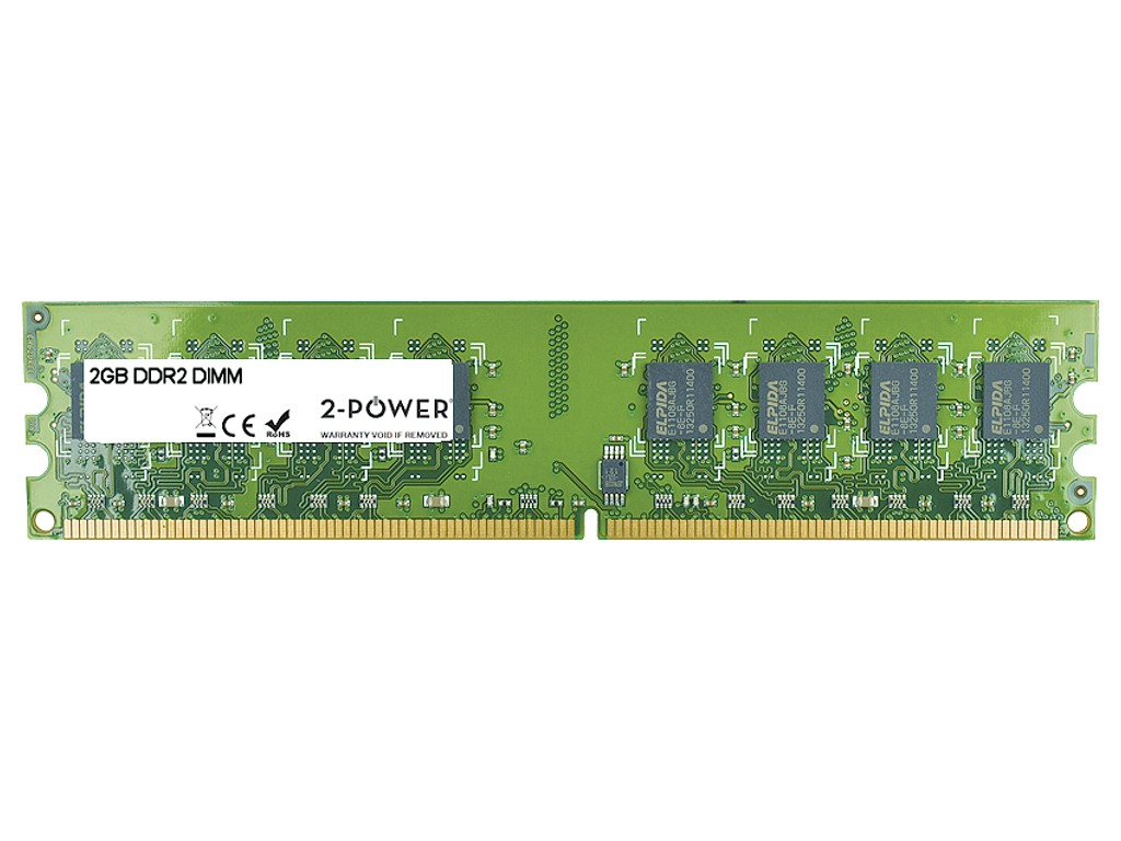 2-Power 2GB DDR2 800MHz DIMM Memory - replaces 2PDPC2800UDMB12G