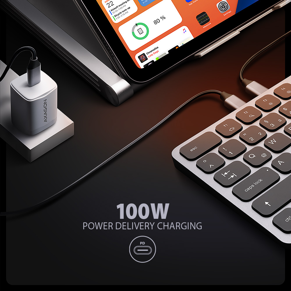 Axagon HMC-KB-GE replicatore di porte e docking station per laptop Cablato USB 3.2 Gen 1 (3.1 Gen 1) Type-C Grigio