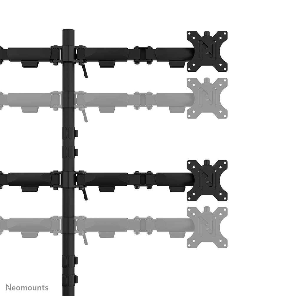 Neomounts DS60-600BL2-2 Quadruple monitor arm 10-32