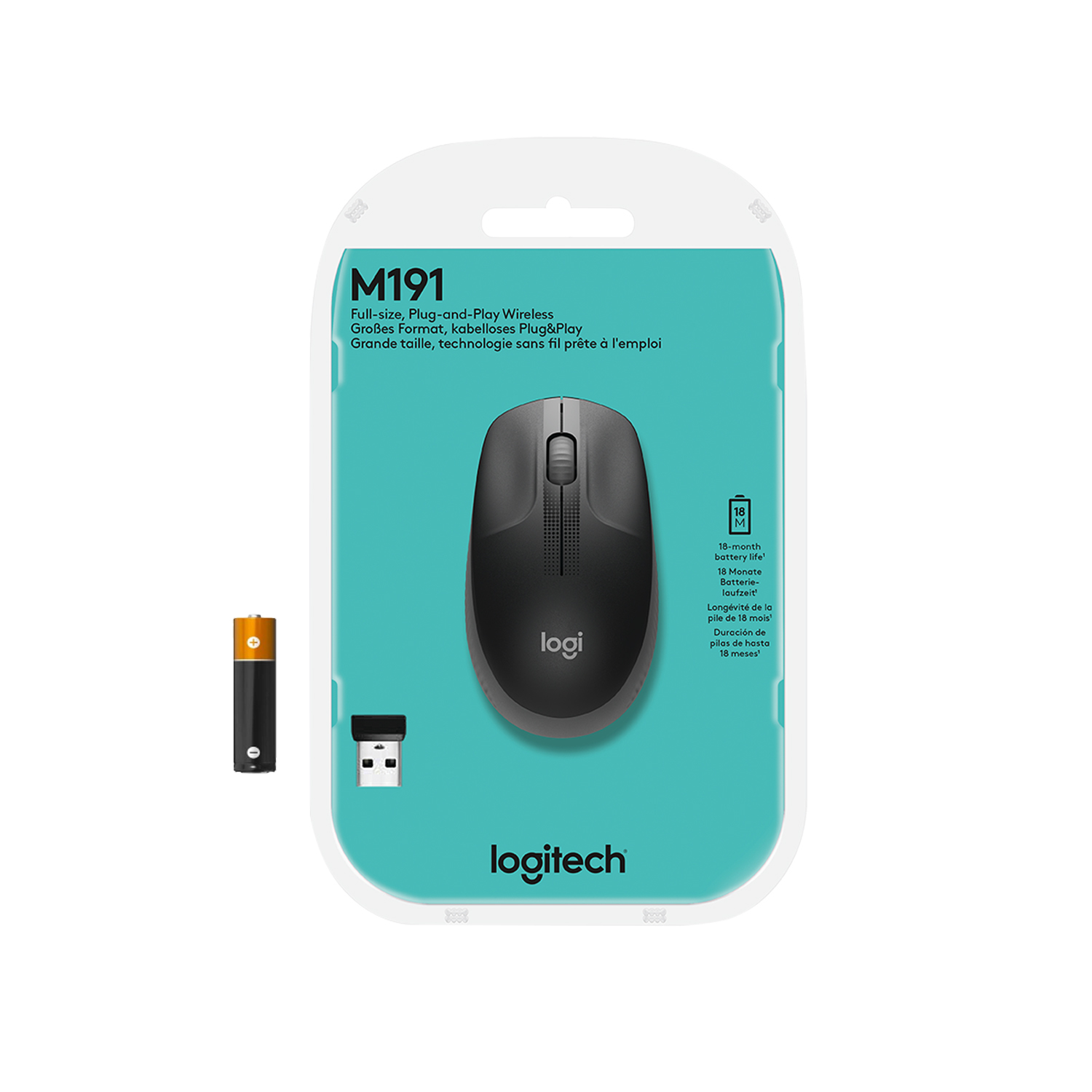 Logitech 910-005906  Logitech M190 Full-Size Wireless Mouse