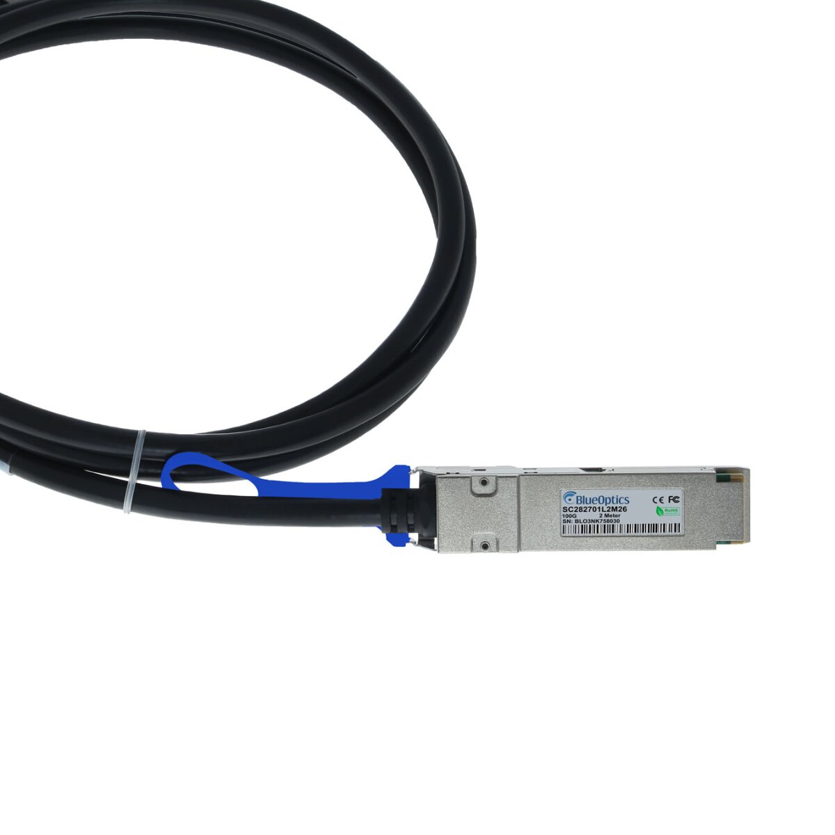 BlueOptics NVIDIA 980-9I48U-00C02A BlueLAN passives Ethernet, 100GBASE-CR4 QSFP28 auf 4x25GBASE-CR SFP28 Direct Attach Breakout Kabel, 3M,