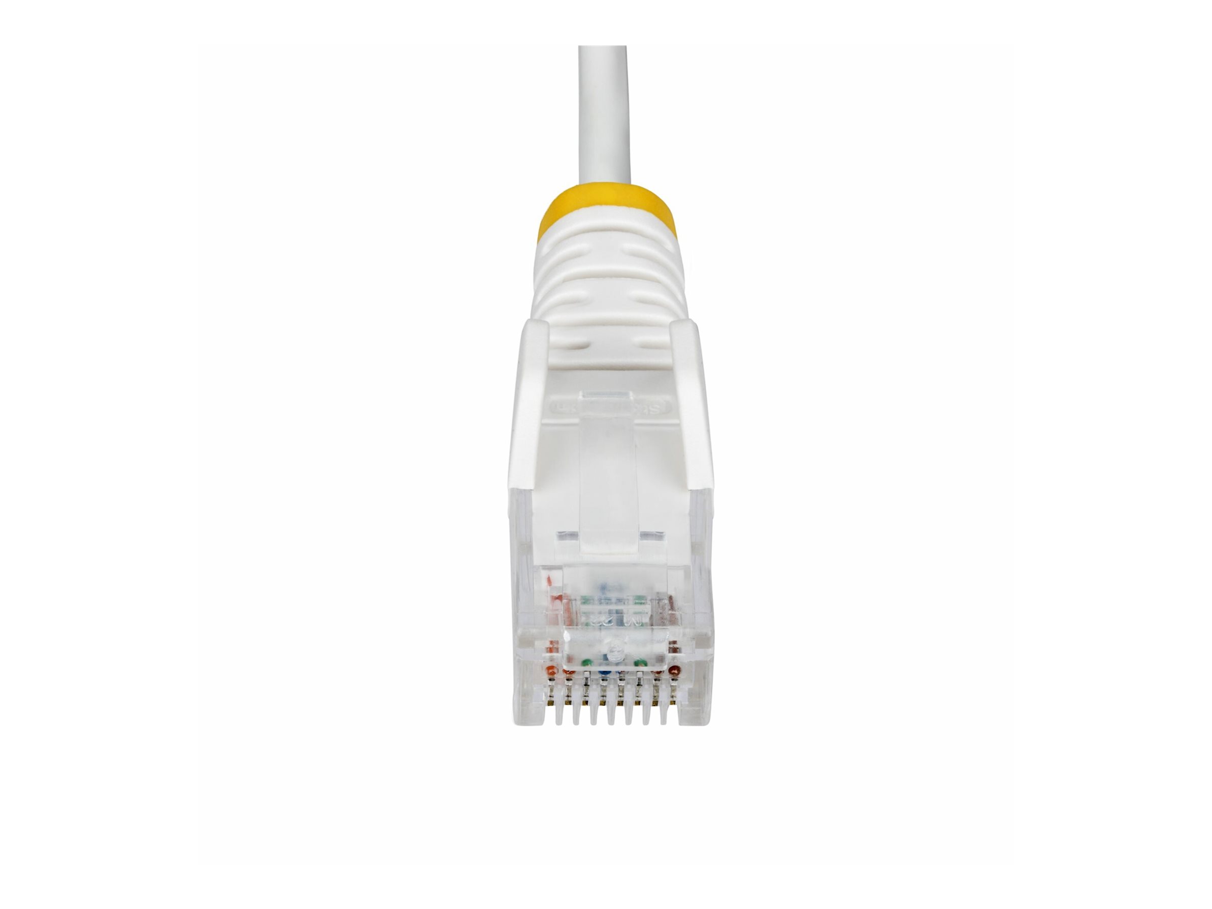 StarTech.com Cble Ethernet CAT6 Blanc Fin de 1m, Sans Accroc, 100W PoE, UTP, LSZH, Fil de Cuivre Pur 28AWG, Cordon Patch Rseau RJ45 avec Serre-Cble, Contrl Fluke
