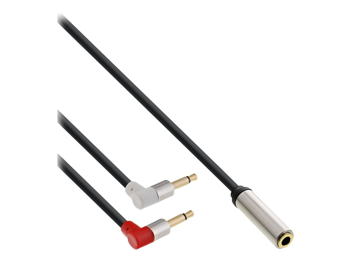 InLine 2m, 2x3.5mm/3.5mm c�ble audio 3,5mm Noir