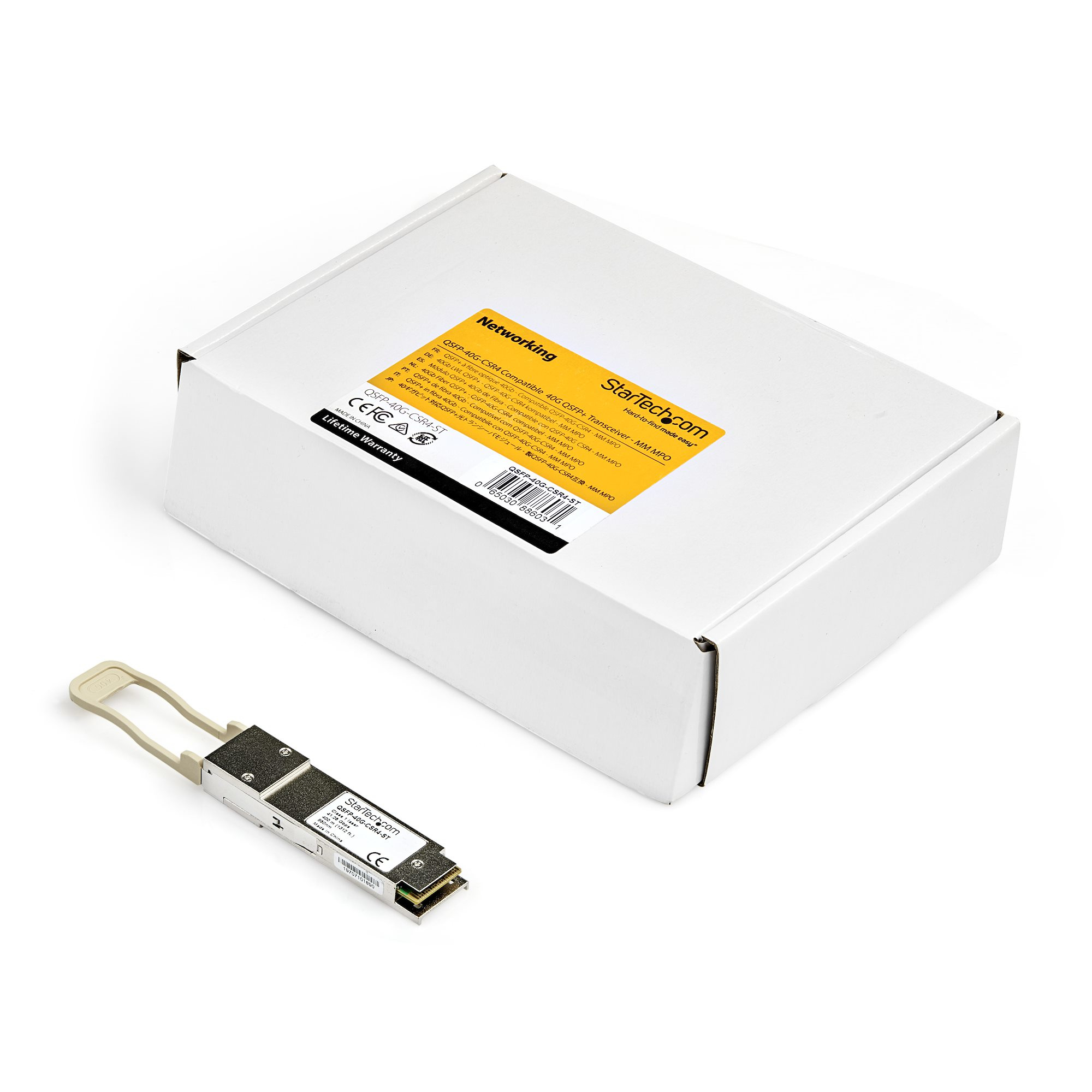 StarTech.com QSFP-40G-CSR4-ST Transceiver Modul (QSFP Module, 40GBase-SR4 Cisco kompatibel, Glasfaser, 850nm, MPO Multimode mit DDM)