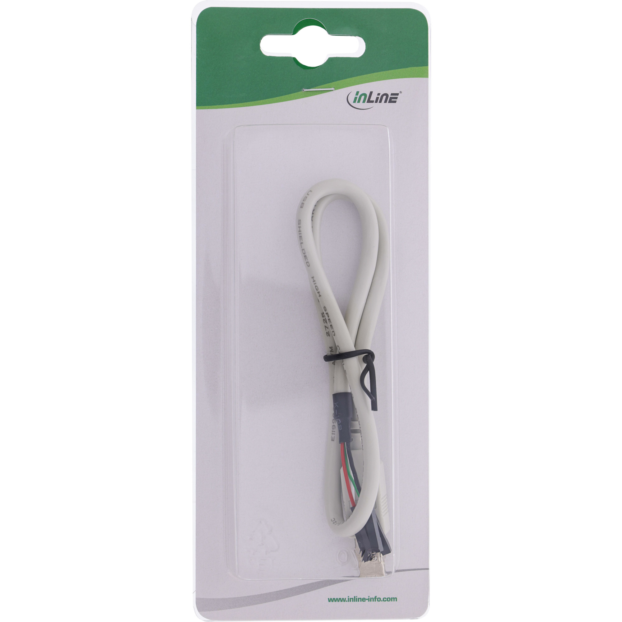 InLine 33440K Prolunga USB 2.0 Interna 5 Cm - 2 Poli Femmina - Cavo Corto Per Collegamenti Su Scheda Madre
