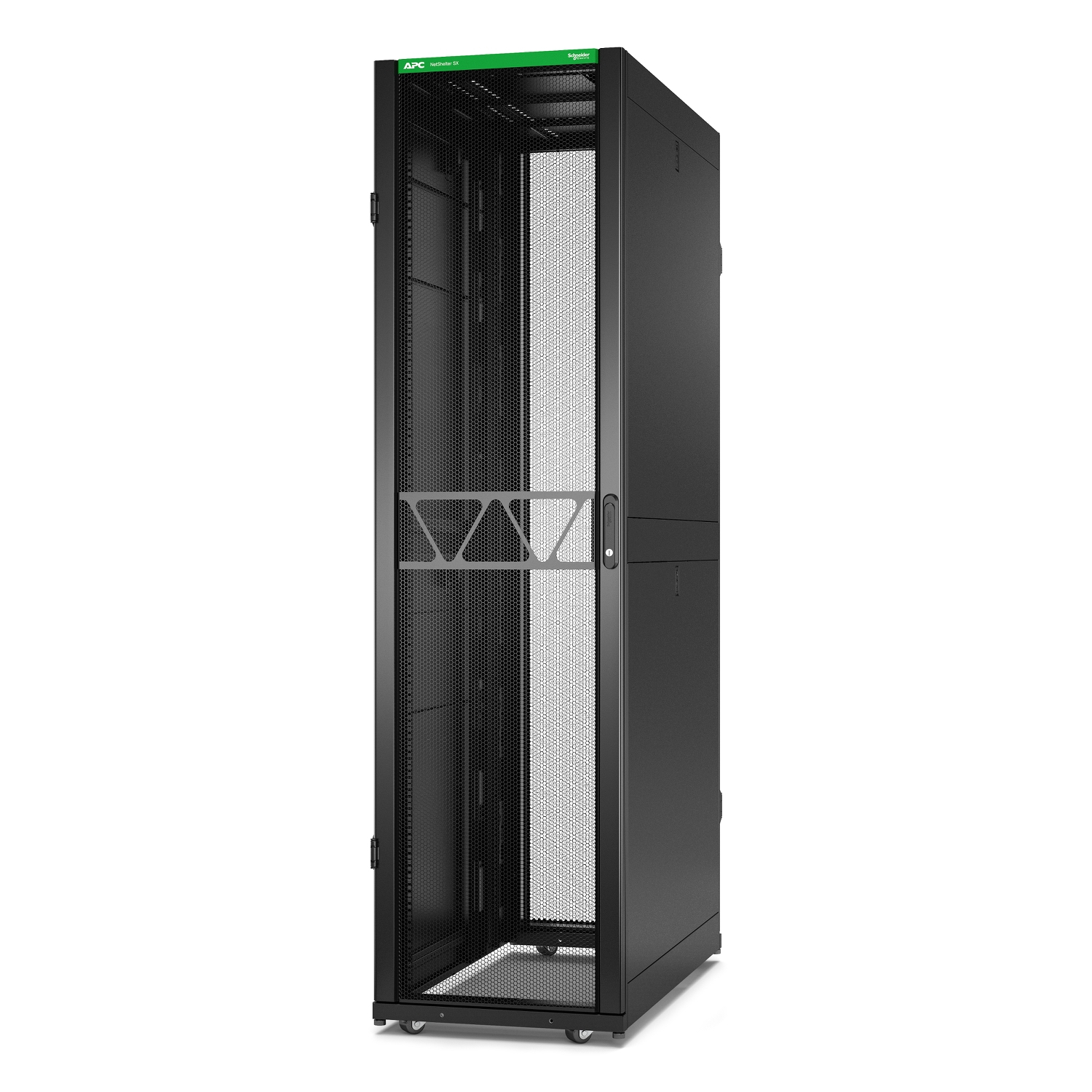 APC Rack Netshelter SX Server, 2e g�n�ration, 48U, 2 258H x 600L x 1 200D mm, avec panneaux lat�raux, noir