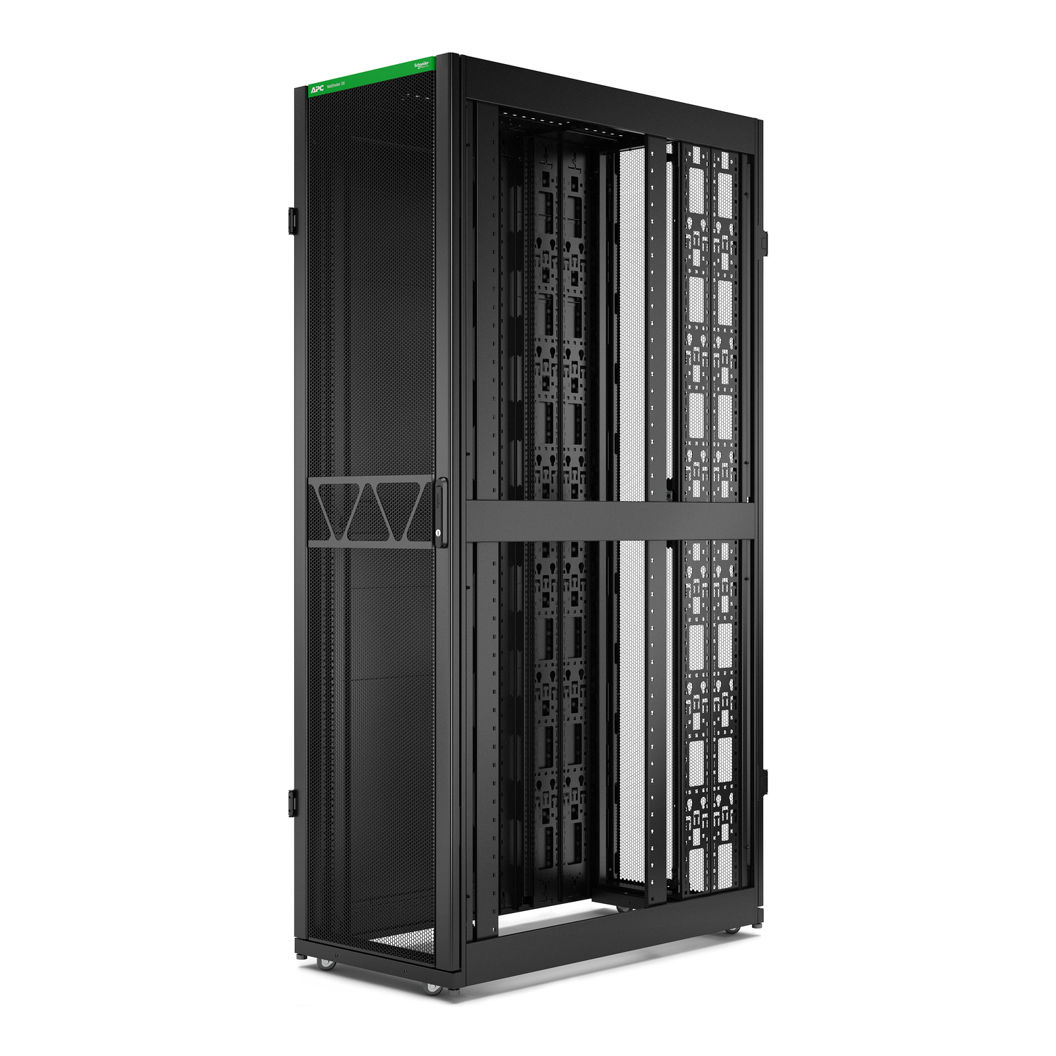 APC Rack Netshelter SX Server, 2e g�n�ration, 48U, 2 258H x 600L x 1 200D mm, avec panneaux lat�raux, noir