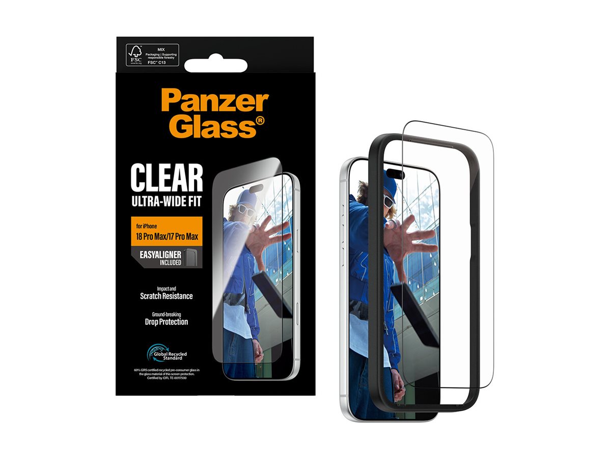 PanzerGlass Bildschirmschutz f�r Handy - Ultra-Wide Fit mit EasyAligner
