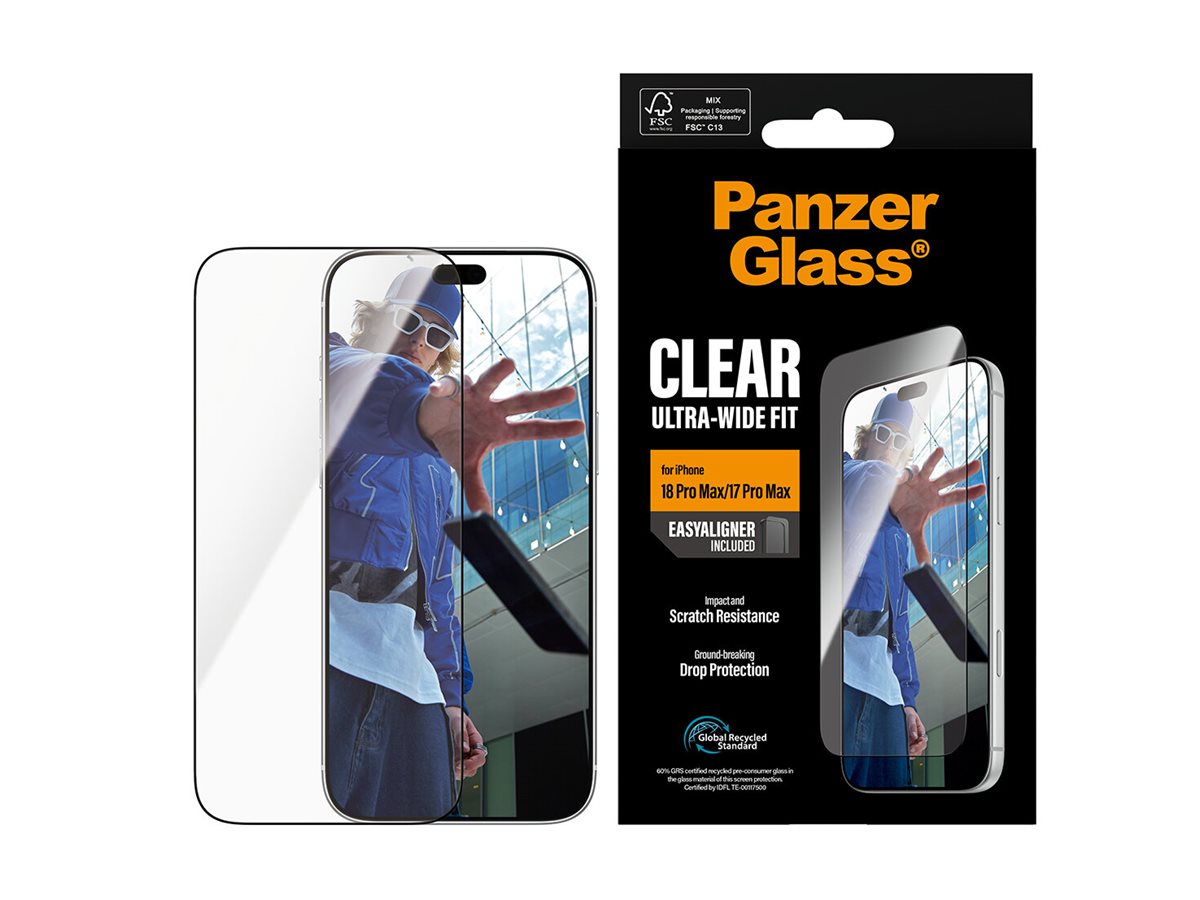 PanzerGlass Bildschirmschutz f�r Handy - Ultra-Wide Fit mit EasyAligner