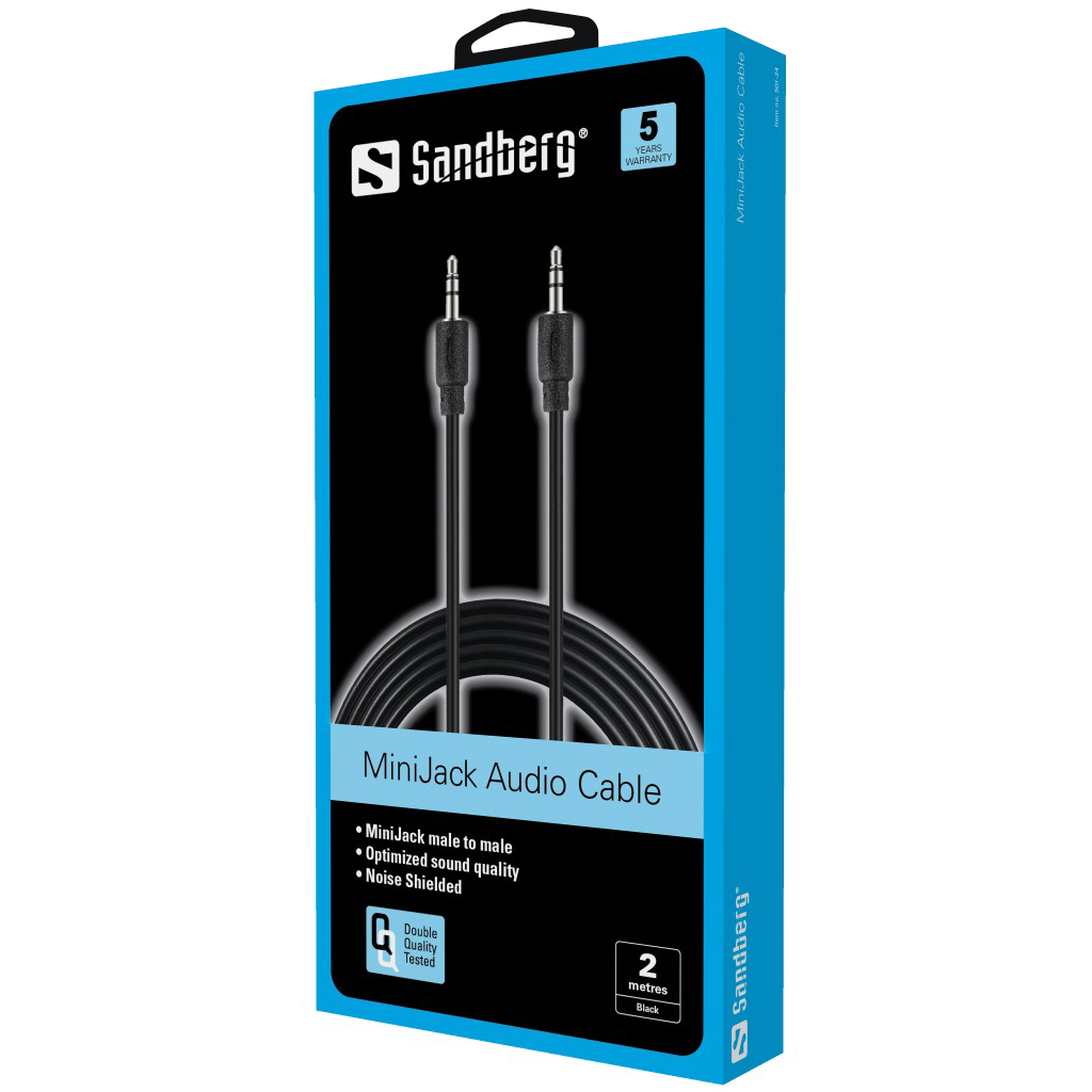 SANDBERG Audiokabel - mini-phone stereo 3.5 mm m�nnlich zu mini-phone stereo 3.5 mm m�nnlich