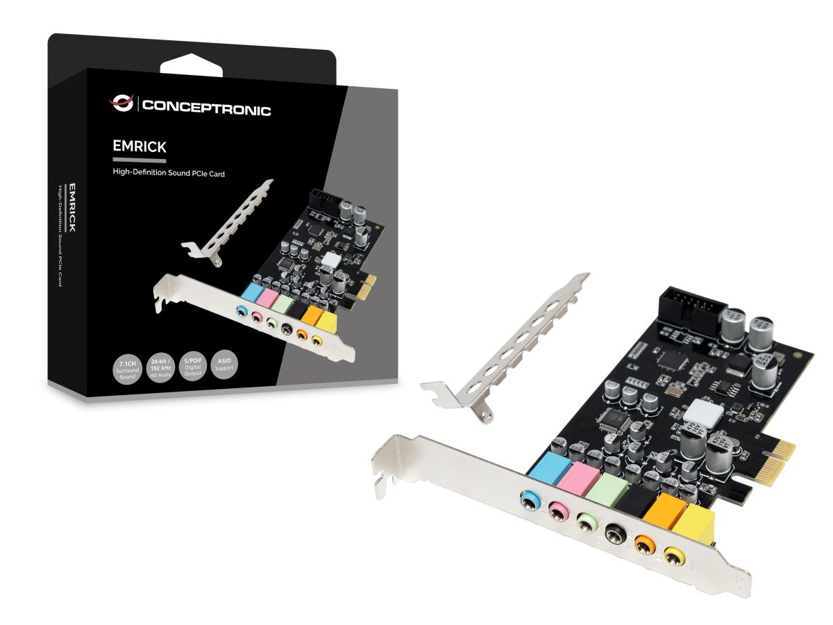 Conceptronic EMRICK15B scheda audio Interno 7.1 canali PCI-E x1
