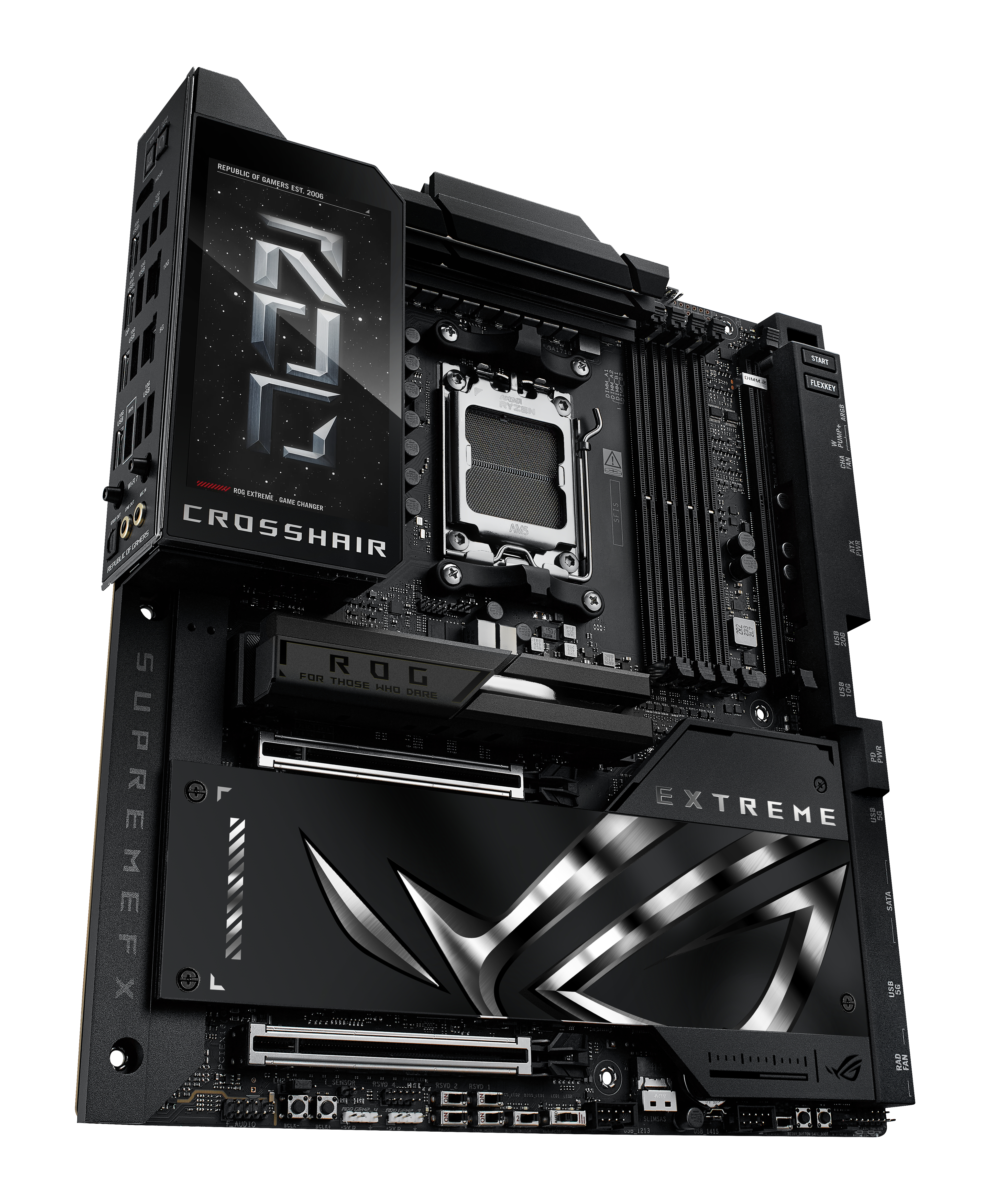 ASUS ROG CROSSHAIR X870E EXTREME - Motherboard - ATX - Socket AM5 - AMD X870E Chipsatz - USB4, USB-C 3.2 Gen2, USB 3.2 Gen 2, USB-C 3.2 Gen 2x2, USB 3.2 Gen 1 - Wi-Fi 7, Bluetooth, 5 Gigabit Ethernet, 10 Gigabit LAN - Onboard-Grafik (CPU erforderlich)