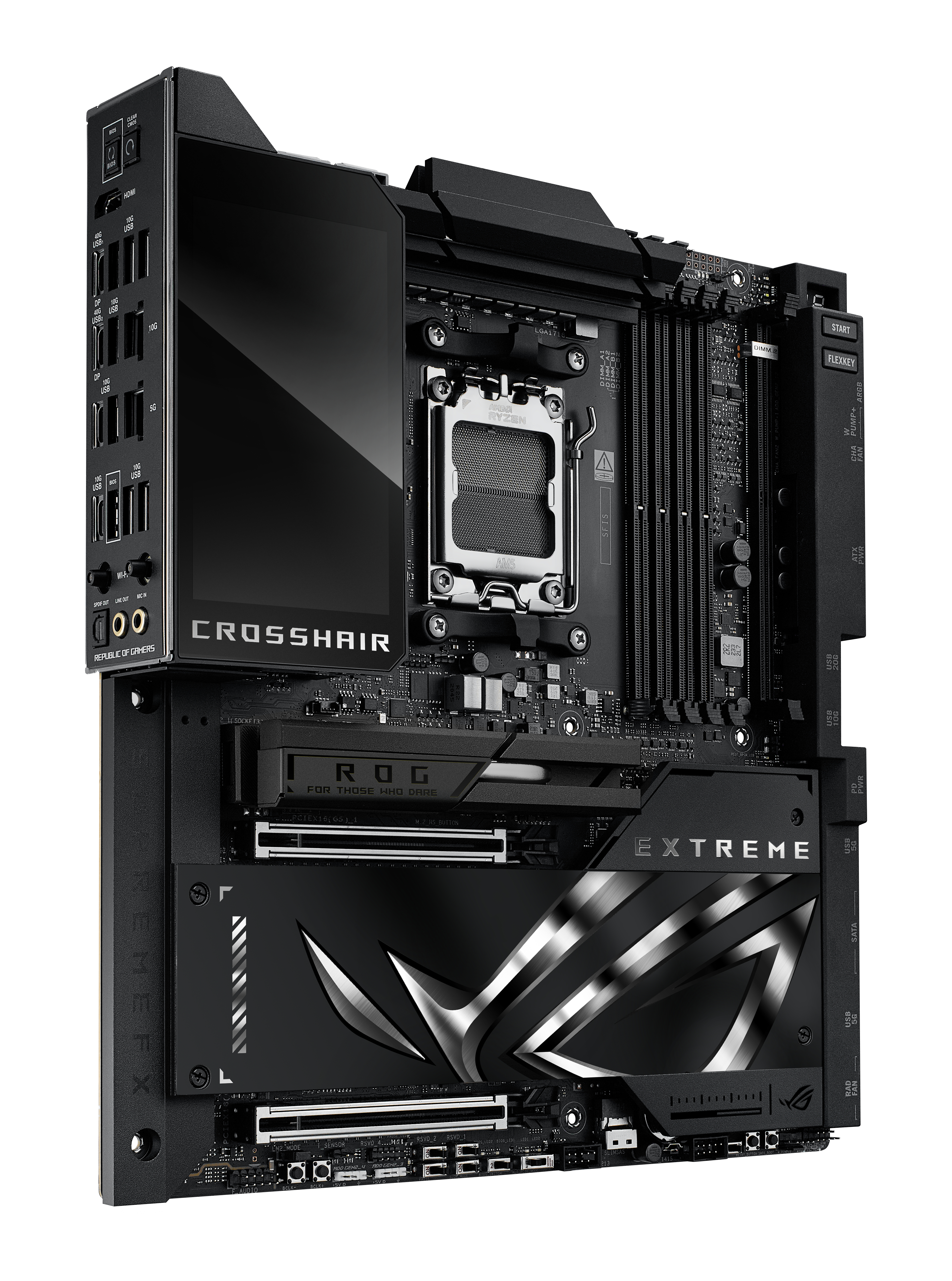 ASUS ROG CROSSHAIR X870E EXTREME - Motherboard - ATX - Socket AM5 - AMD X870E Chipsatz - USB4, USB-C 3.2 Gen2, USB 3.2 Gen 2, USB-C 3.2 Gen 2x2, USB 3.2 Gen 1 - Wi-Fi 7, Bluetooth, 5 Gigabit Ethernet, 10 Gigabit LAN - Onboard-Grafik (CPU erforderlich)