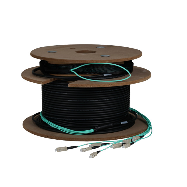 EFB Elektronik O8341L50OM3 cble de fibre optique 50 m 12x SC U-DQ(ZN) BH OM3 Noir, Bleu