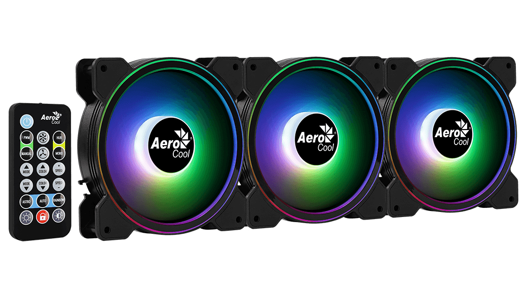 AEROCOOL ADVANCED TECHNOLOGIES Aerocool Saturn 12F ARGB Pro - Ventilator - 12 cm - 1000 RPM - 19,6 dB - 35,8 cfm - Schwarz