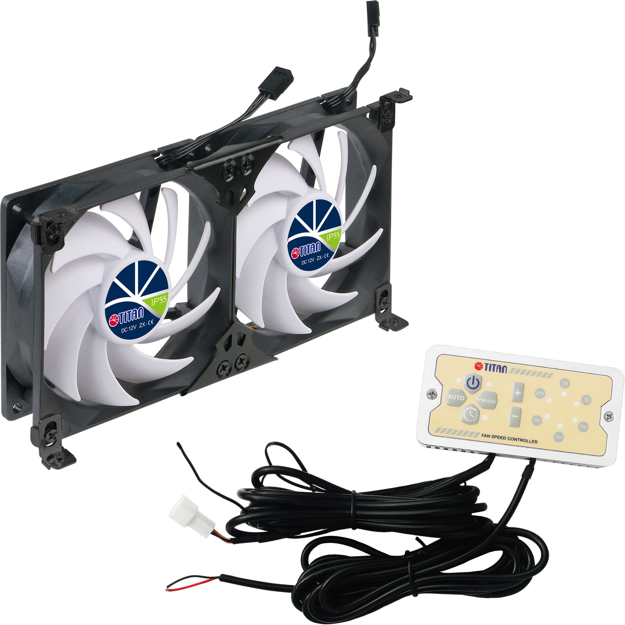 TITAN TTC-SC22 A/V2+ K�hlschrank-Doppell�fter 92x25mm IP55 f�r Camping - 12 V - 105,94 cfm