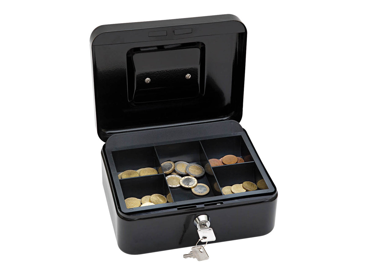 Wedo Cash box size 2 cash/ticket box Black