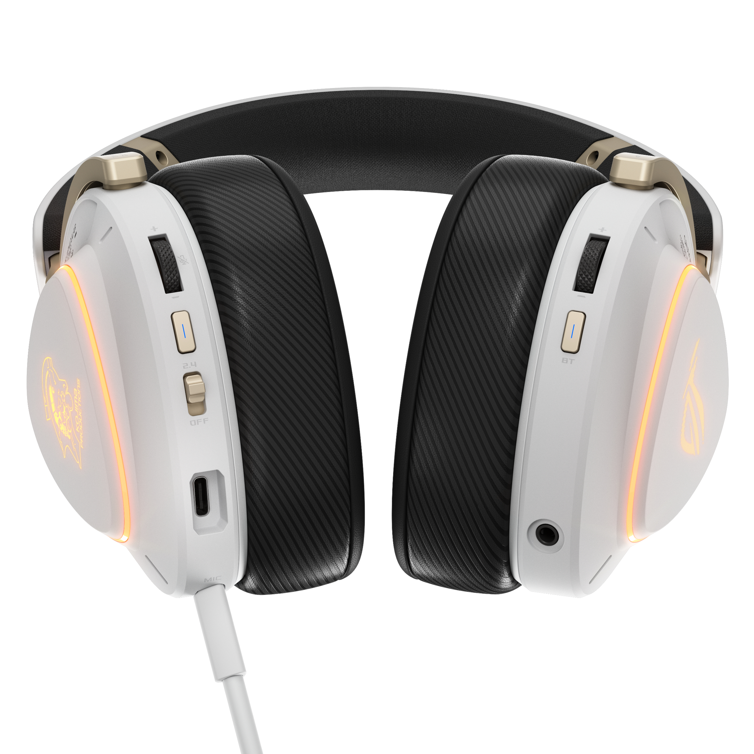 ASUS ROG Delta II-KJP Casque Avec fil &sans fil Arceau Gaming Bluetooth Noir, Blanc