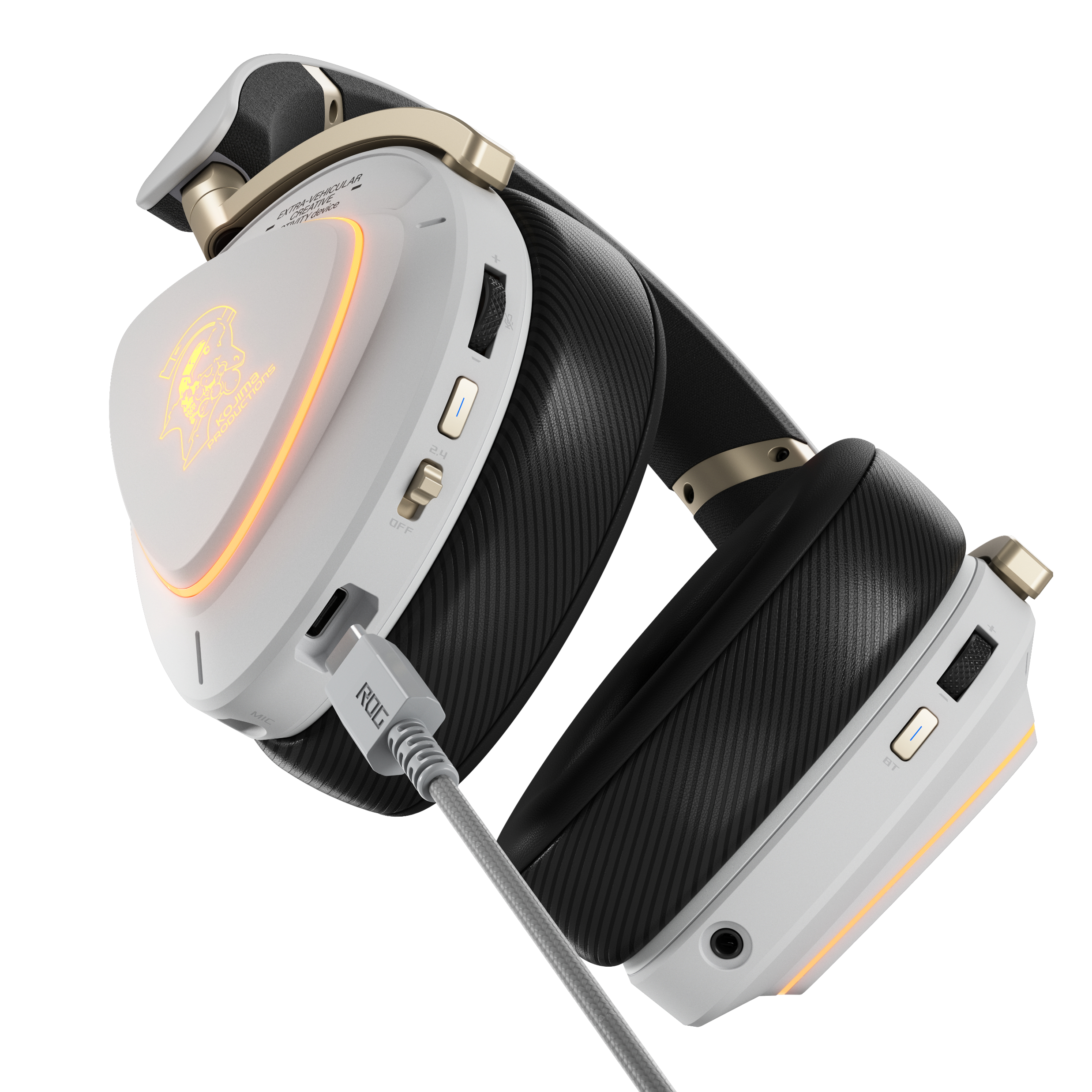 ASUS ROG Delta II-KJP Casque Avec fil &sans fil Arceau Gaming Bluetooth Noir, Blanc