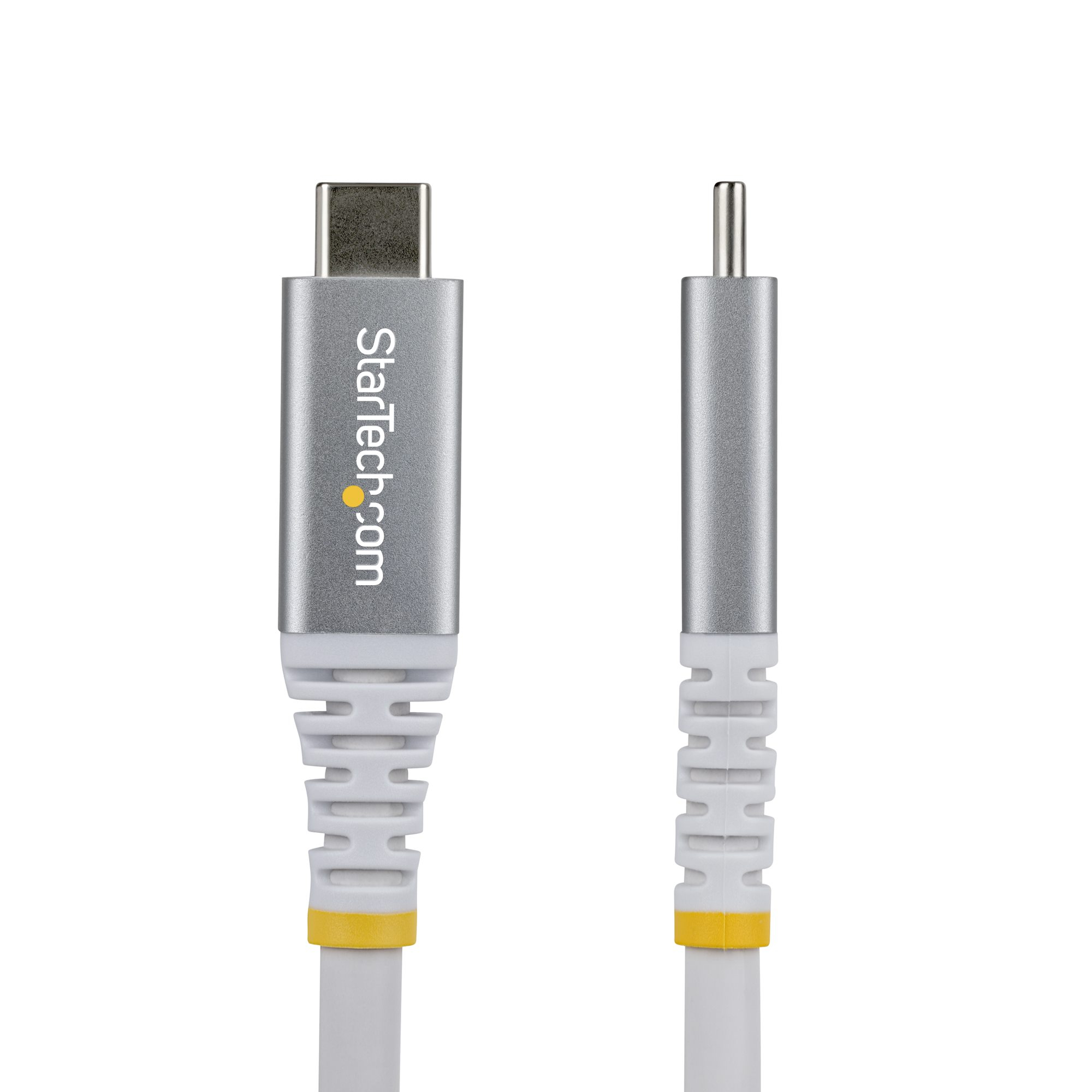 StarTech.com Cavo USB4 da 3m, Cavo USB-C Certificato USB-IF, 20 Gbps, PD60W, DP 1.4 4K120Hz, Resistente Cavetto Tipo-C Doppio Strato Intrecciato in TPE, Bianco