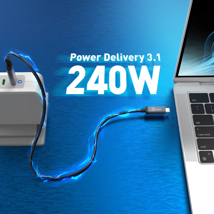 j5create JUC29L08 USB 40Gbps 240W USB Type-C� Cable