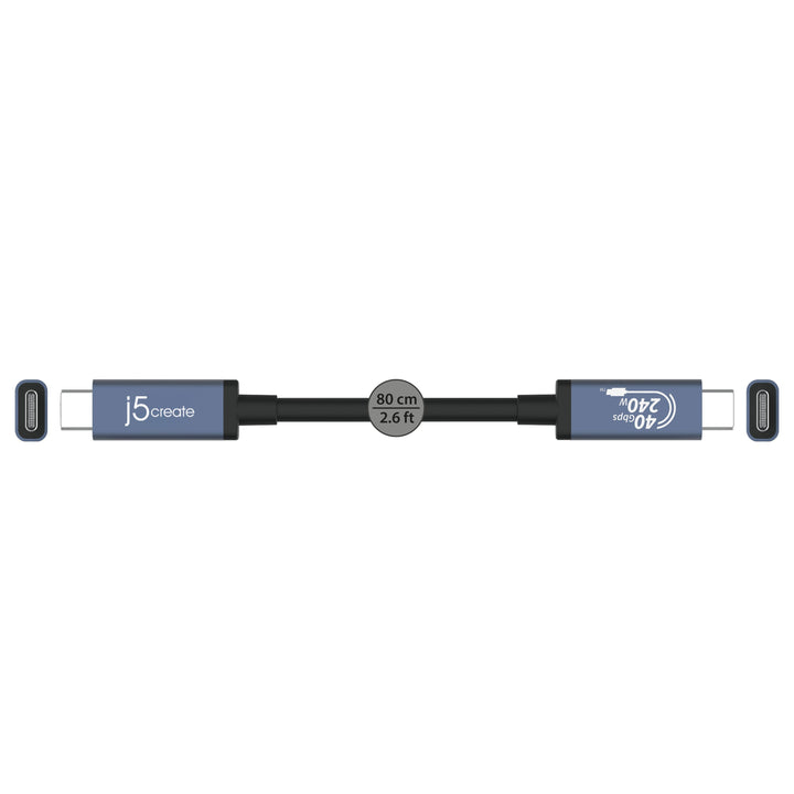 j5create JUC29L08 USB 40Gbps 240W USB Type-C� Cable
