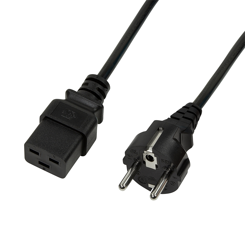 LogiLink CP153 cable de transmisi�n Negro 3 m CEE7/7 C19 acoplador