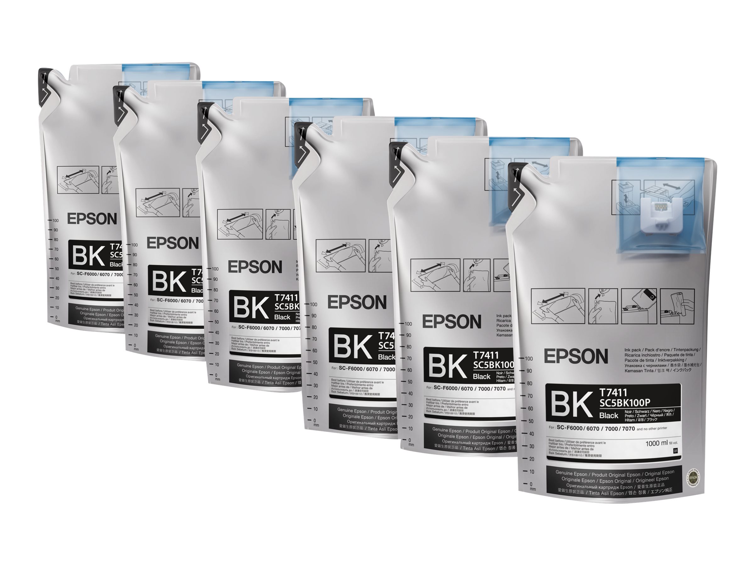 Epson UltraChrome DS Black T741100 (1Lx6packs)